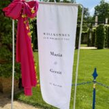 Freie Trauung in Cottbus, Willkommensplakat für die Gäste