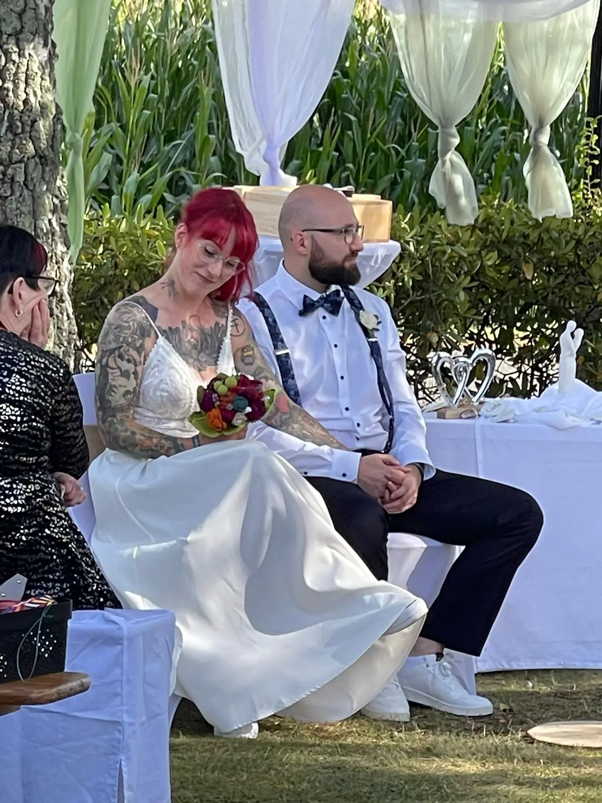 Brautpaar Franzi und Marc bei der freien Trauung in Fraureuth