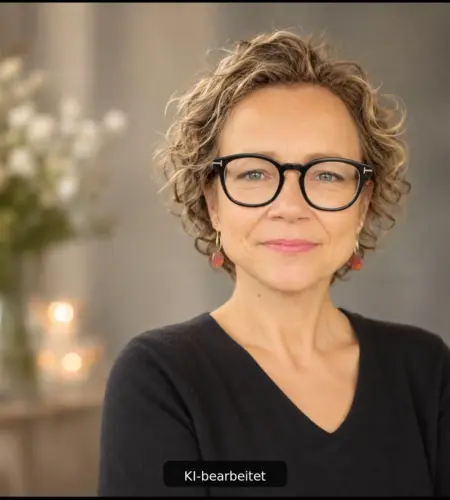 Porträt der Hochzeitsrednerin Yvonne Mende mit schwarzer Brille
